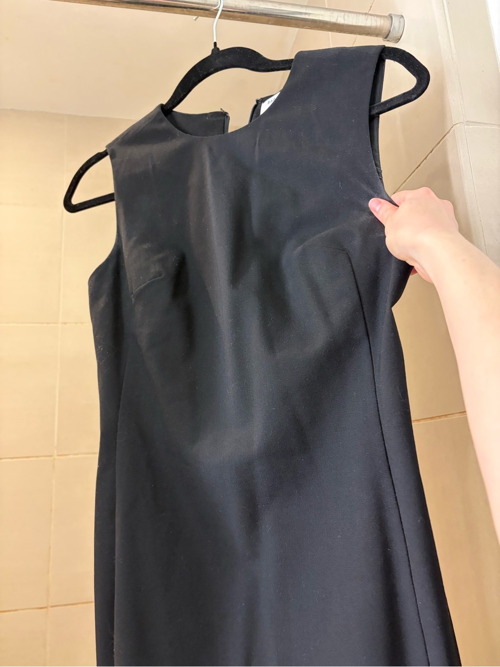 Babaton Black Sleeveless Midi Sheath Dress for Aritzia